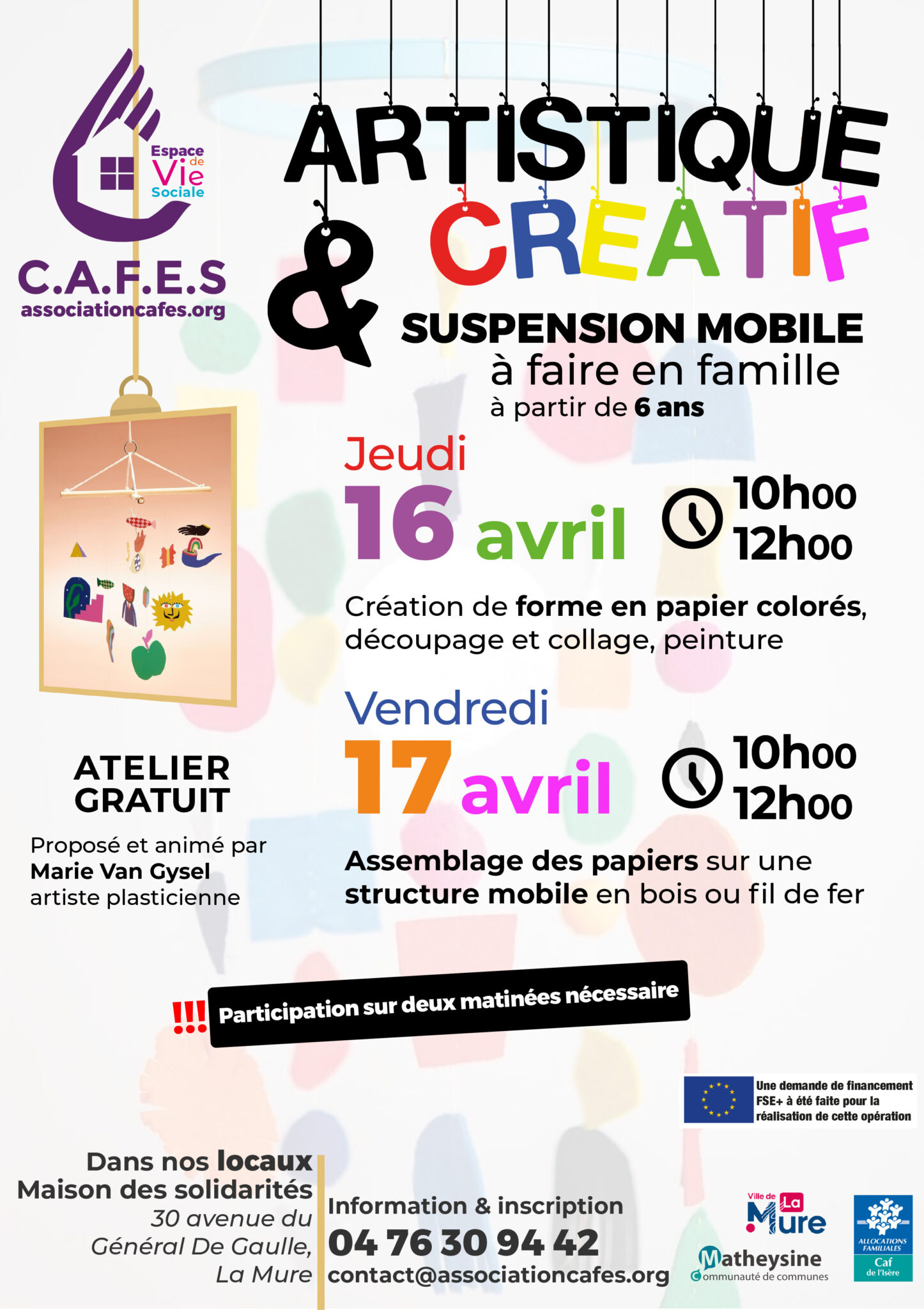 Affiche mobile suspendu