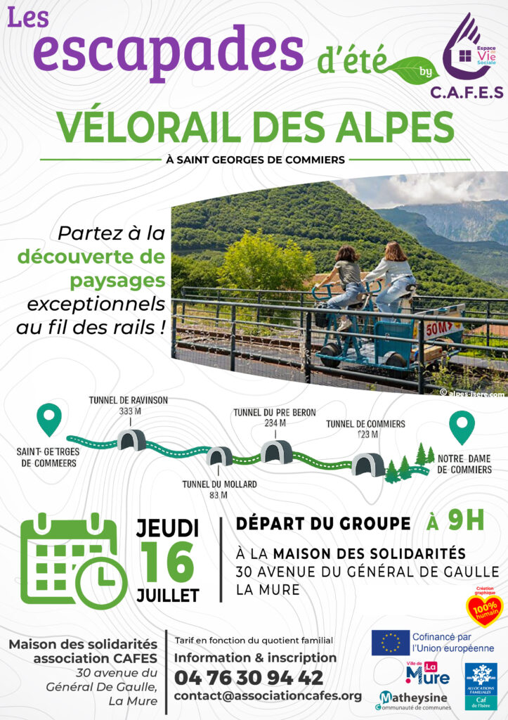 AFFICHE escapade velo rail