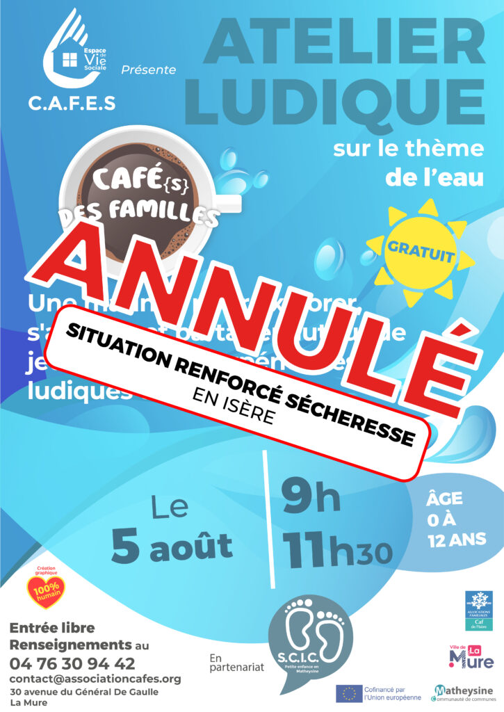 Affiche atelier été eau patouille annule