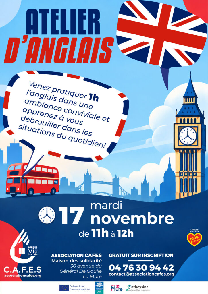 AFFICHE Atelier Anglais