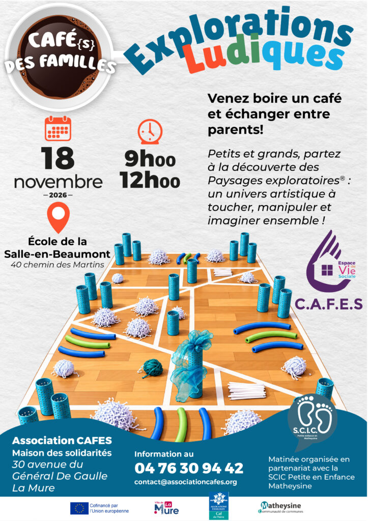 AFFICHE CAFES DES FAMILLE - PAYSAGES EXPLORATOIRES